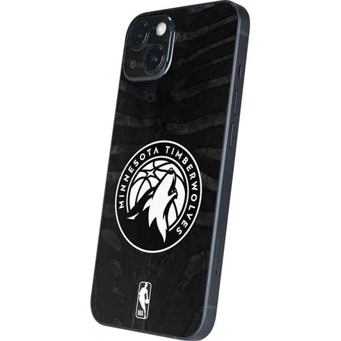 NBA Minnesota Timberwolves Black Animal Print iPhone 14 Plus Skin